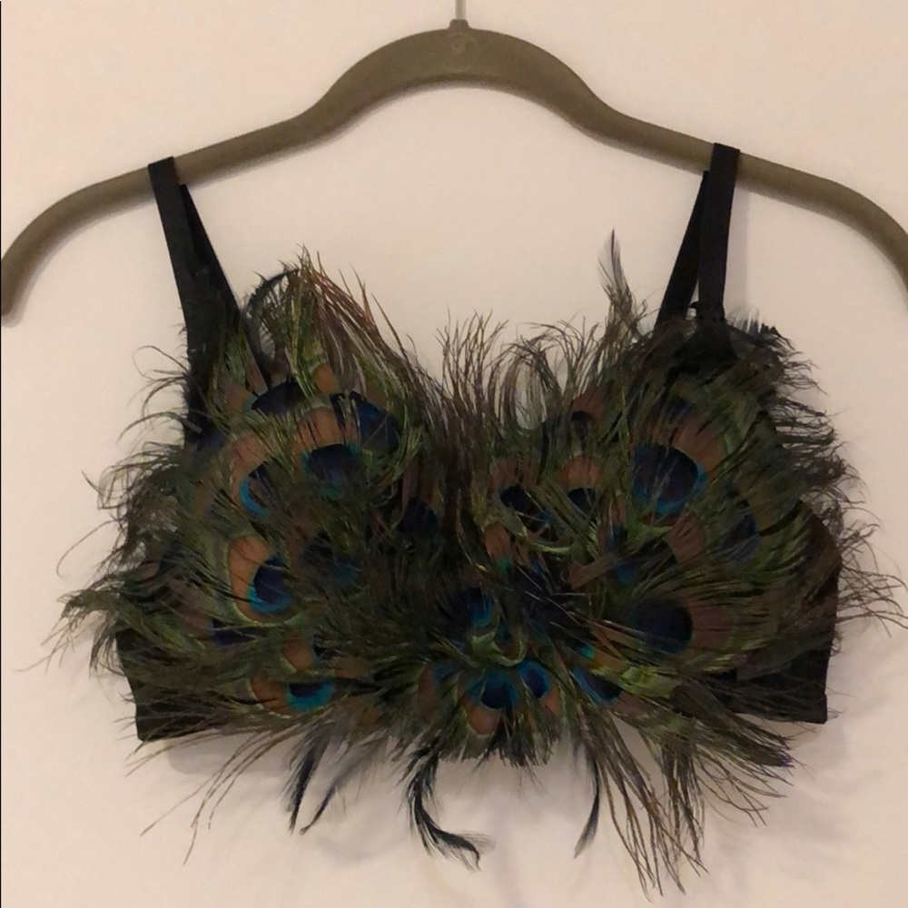 Peacock costume bra